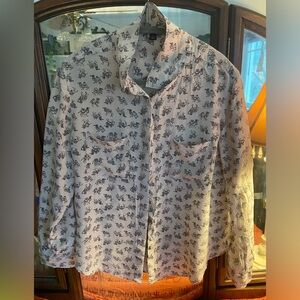 Ann Taylor silk button down shirt